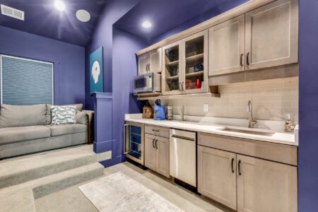 movie theatre room of S Ocean home by swift creek homes