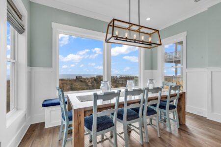 dining room of S Ocean home by swift creek homes