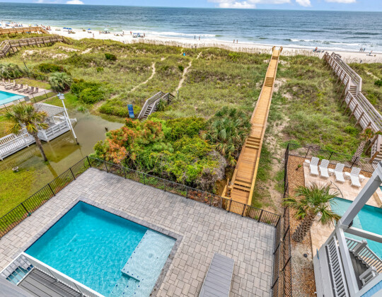 pool of S Ocean home by swift creek homes