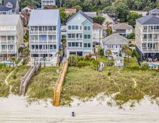 default exterior beachfront view of S Ocean home by swift creek homes