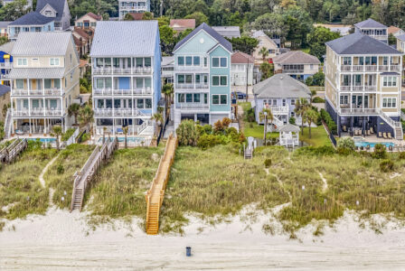 exterior beachfront view of S Ocean home by swift creek homes