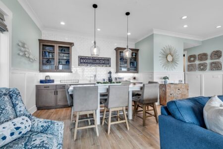 dining room of S Ocean home by swift creek homes
