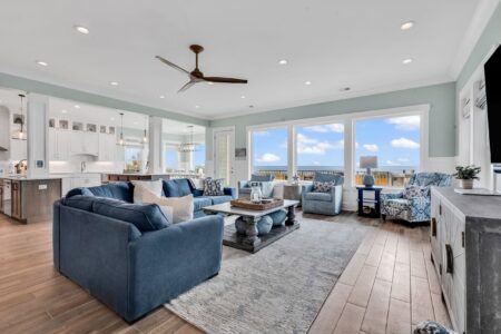 living room of S Ocean home by swift creek homes
