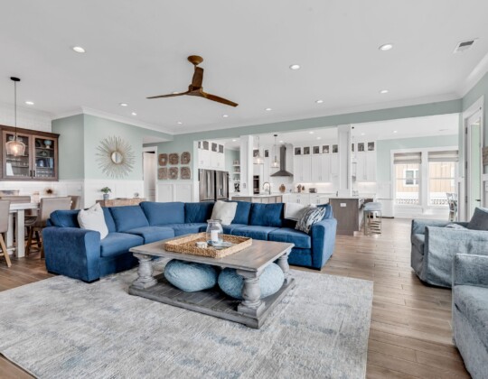 living room of S Ocean home by swift creek homes
