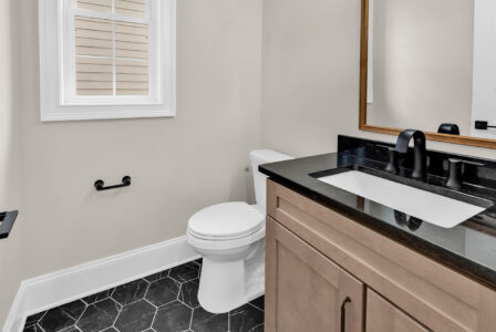 powder bathroom of Whispering Winds home