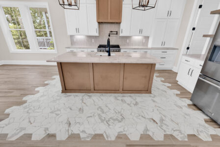 modern kitchen of Whispering Winds home