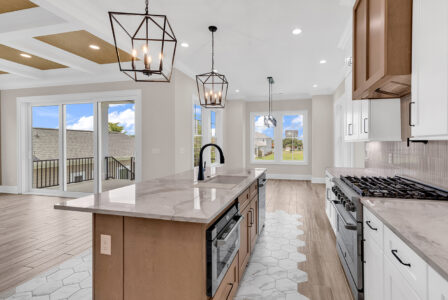modern kitchen of Whispering Winds home