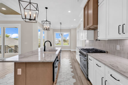 modern kitchen of Whispering Winds home