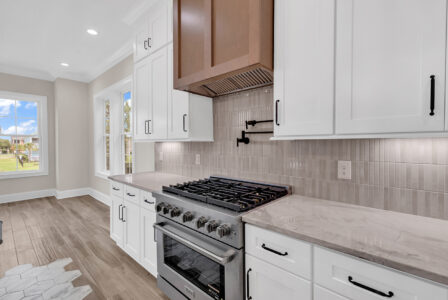 modern kitchen of Whispering Winds home