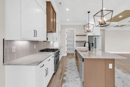 modern kitchen of Whispering Winds home