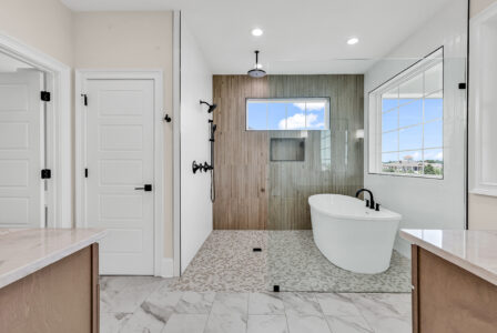 primary bathroom of Whispering Winds home
