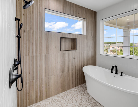 Custom bathroom design that shows why many choose to build now or wait in Myrtle Beach.