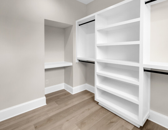 primary bedroom closet of Whispering Winds home