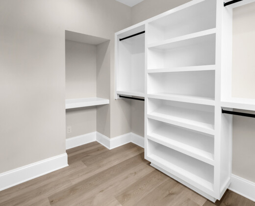 primary bedroom closet of Whispering Winds home