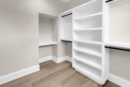 primary bedroom closet of Whispering Winds home