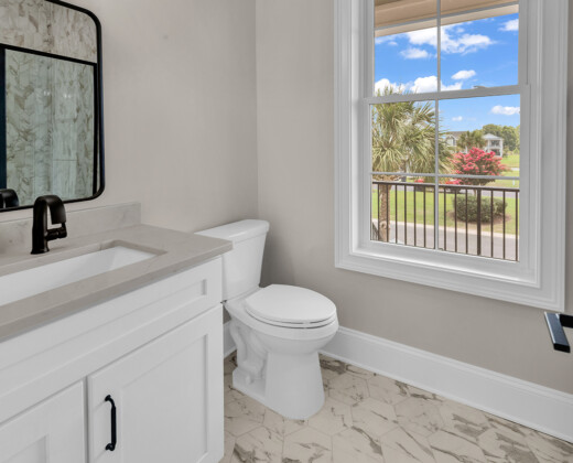 guest bathroom of Whispering Winds home