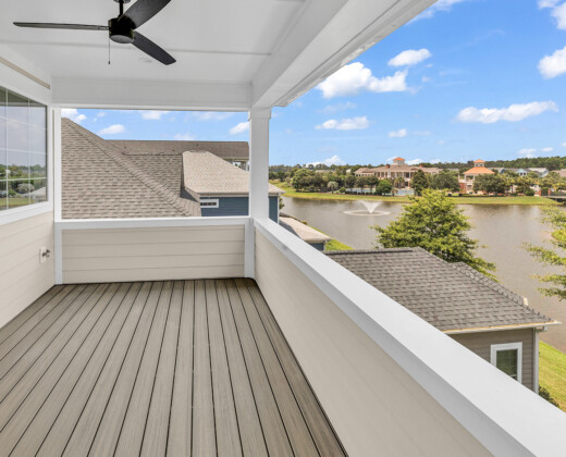 primary bedroom exterior porch of Whispering Winds home