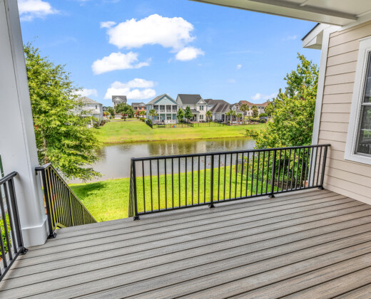 main porch of Whispering Winds home