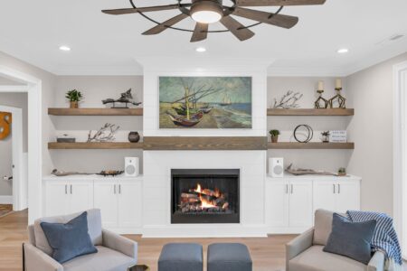 main living room of tidewater 2 home