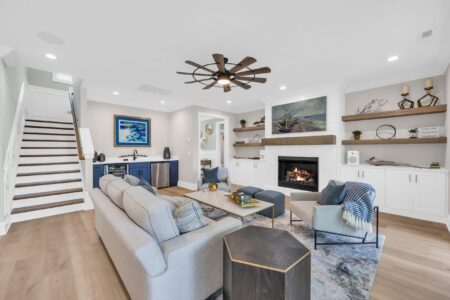 main living room of tidewater 2 home