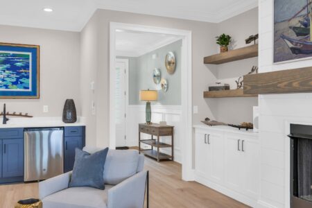 main living room of tidewater 2 home