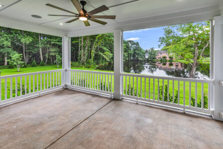 outdoor screened porch of tidewater 2 home