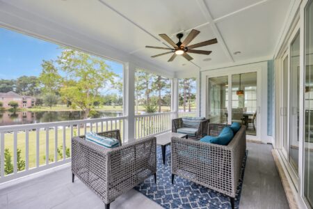outdoor screened porch of tidewater 2 home