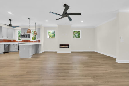 main living room and kitchen of atlantic beach 3 house