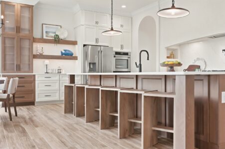 Modern custom kitchen showcasing popular retirement home features for comfortable retirement living in Myrtle Beach.